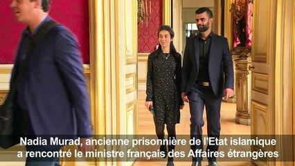 Rencontre entre Le Drian et Nadia Murad, rescapée de Daech