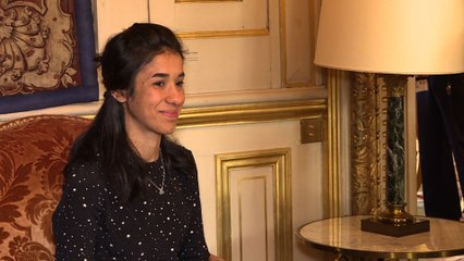 Rencontre entre Le Drian et Nadia Murad, rescapée de Daech
