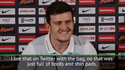 England new boy Maguire's mum told him off after viral bin bag clip