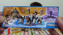 Para Chicas Niños sorpresa juguetes Pingüinos de Madagascar juguetes Kinder Sorpresa desembalaje