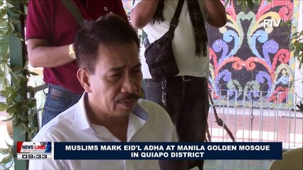 Muslim mark Eid'l Adha at Manila Golden Mosque in Quiapo District