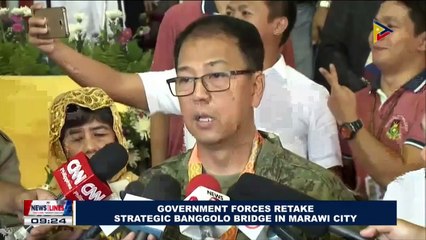 Government Forces retake strategic Banggolo Bridge in Marawi City