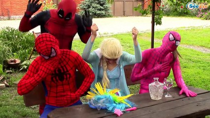 Is Spiderman Dating Pink Spidergirl?! w/ Frozen Elsa Maleficent Hulk Pink Spidergirl! Superhero Fun