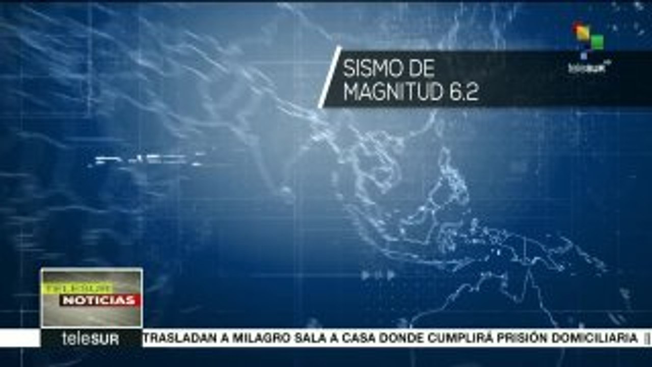 Sismo de 6,2 grados sacude las costas de Indonesia