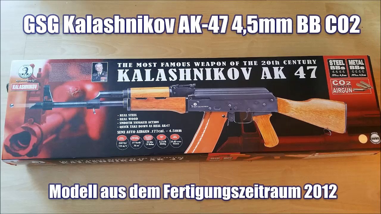 G.S.G. AK47 Kalashnikov CO2 4.5mm /.177 / Modell 2011/12 / 'China Yunker' / Cybergun /Close Up