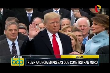 EEUU: Donald Trump anunció empresas que construirán el muro en México