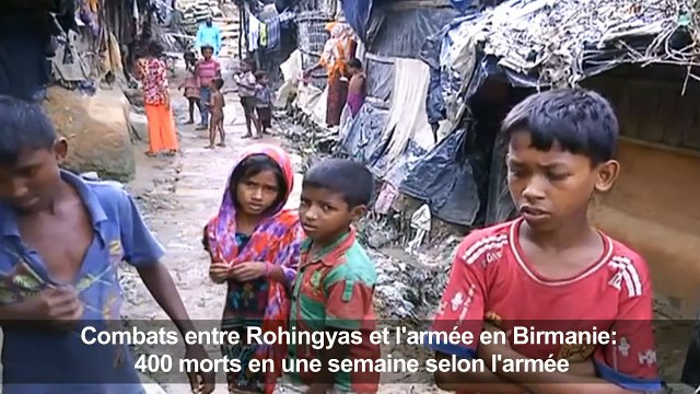 Combats entre Rohingyas et l'armée en Birmanie: 400 morts