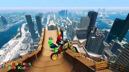 Motorcycle videos for children Spiderman Motorbike videos for Kids Nursery Rhymes Songs