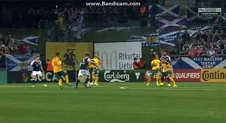 Andrew Robertson Euro Goal Lithuania 0-2 Scotland 01.09.2017
