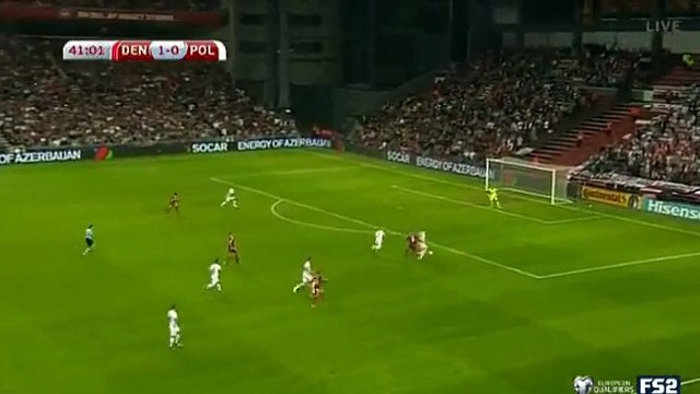 Андреас Корнелиус Гол HD - Дания 2-0 Польша 01.09.2017