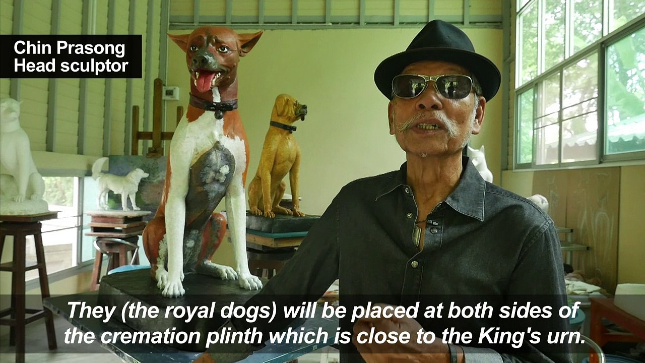 Royal dog statues to take pride of place on Thai King's pyre