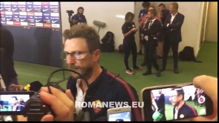Di Francesco in zona mista dopo Roma-Chapecoense