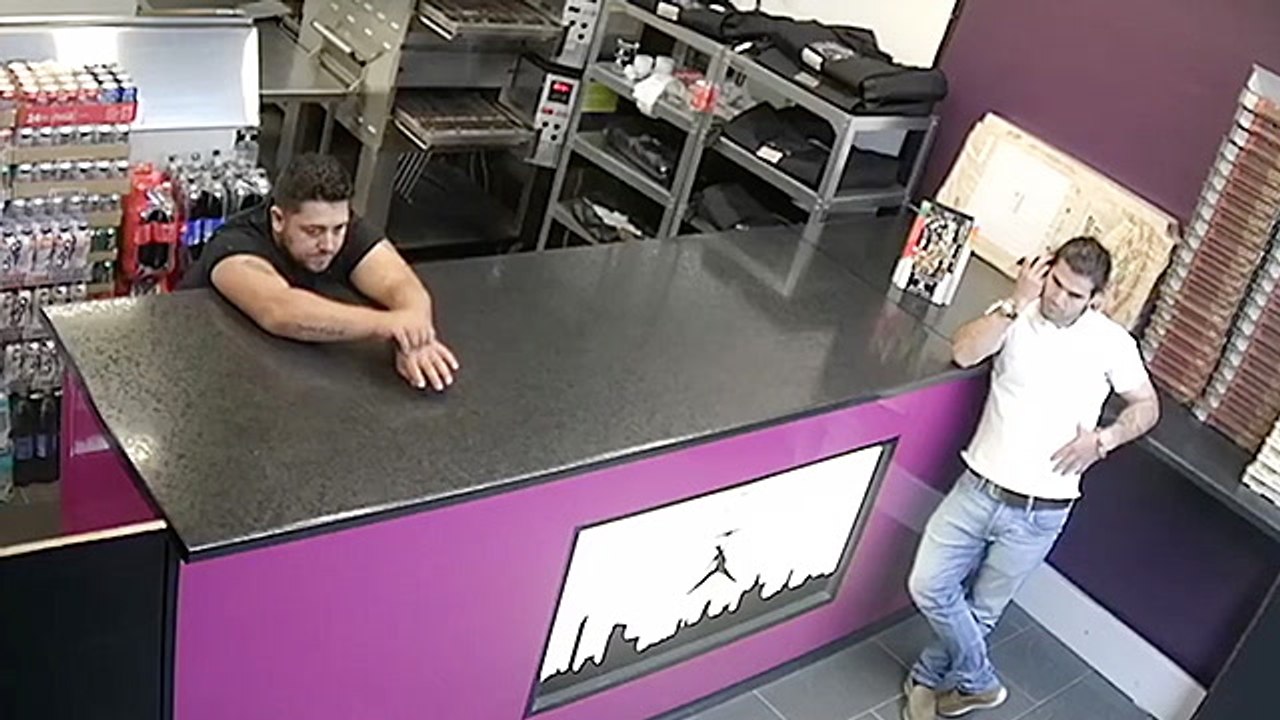 Assailant Attacks Pizza Joint With Fireworks