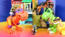 Ninja Turtles Half Shell Heroes Pet Dinosaur T-Rex Eats Play Doh Mutagen Ooze and Turns Bl