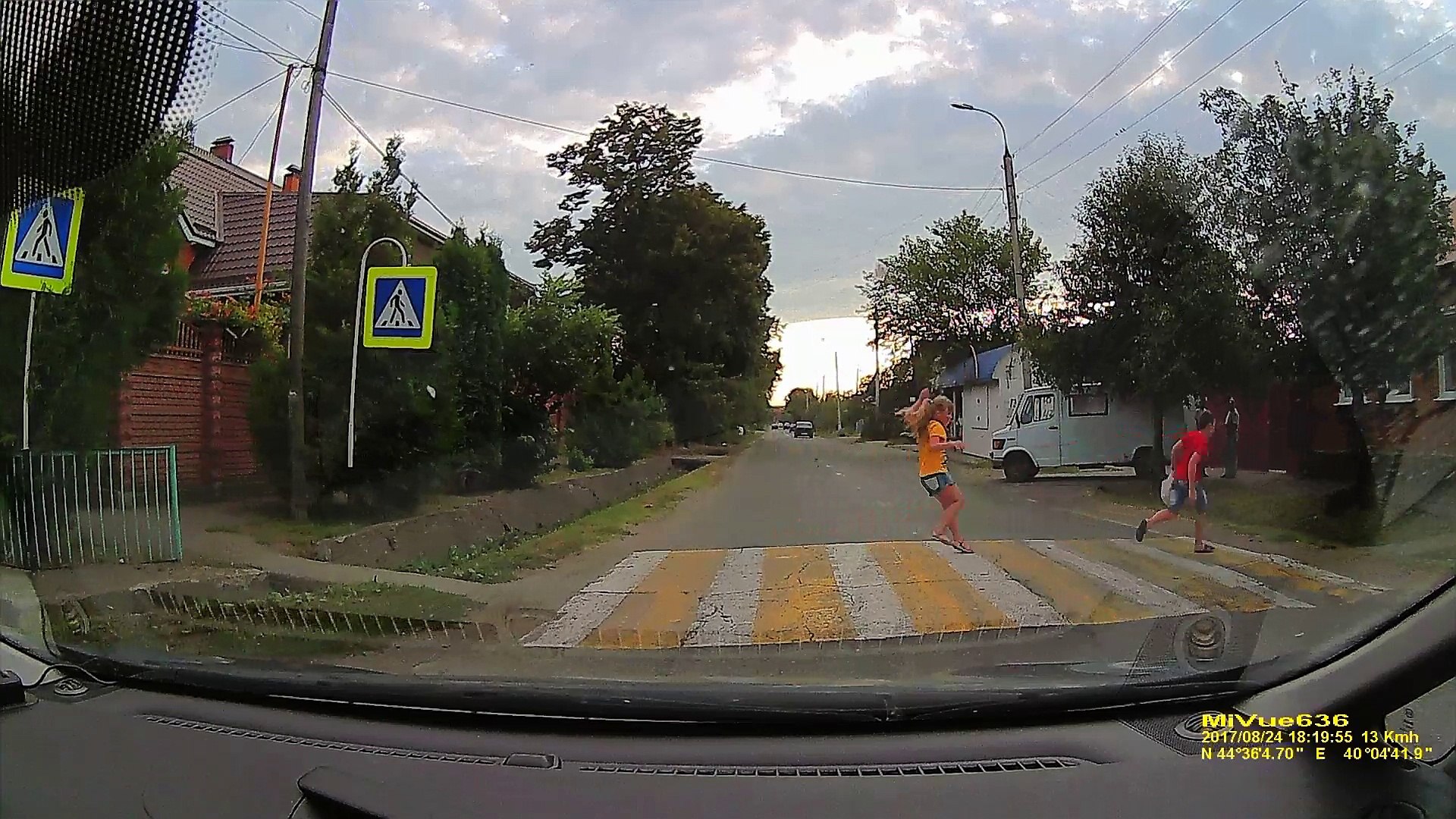 Driver Nearly Hits Child on Crosswalk