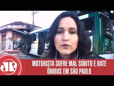 Motorista sofre mal súbito e bate ônibus | Jornal da Manhã | Jovem Pan