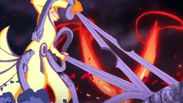 Five Kages,Sasuke,Naruto and Boruto vs Momoshiki and Kinshiki