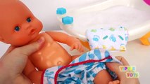 Bébé heure du coucher poupée alimentation aliments jouer en jouant Nenuco doh bathtime 2017