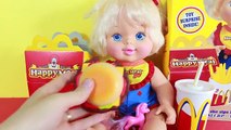 Anniversaire poupée fille content la magie Magie repas jouer faire semblant secouer jouets Mcdonalds surprise burger fren