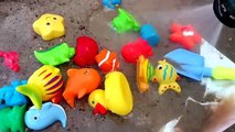 Baño Aprender aprendizaje nombres de arena pulverización agua agua agua con Animales-juguetes preescolares-jugando dum