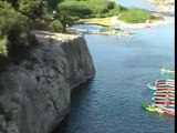 Plongeon au pont du Gard