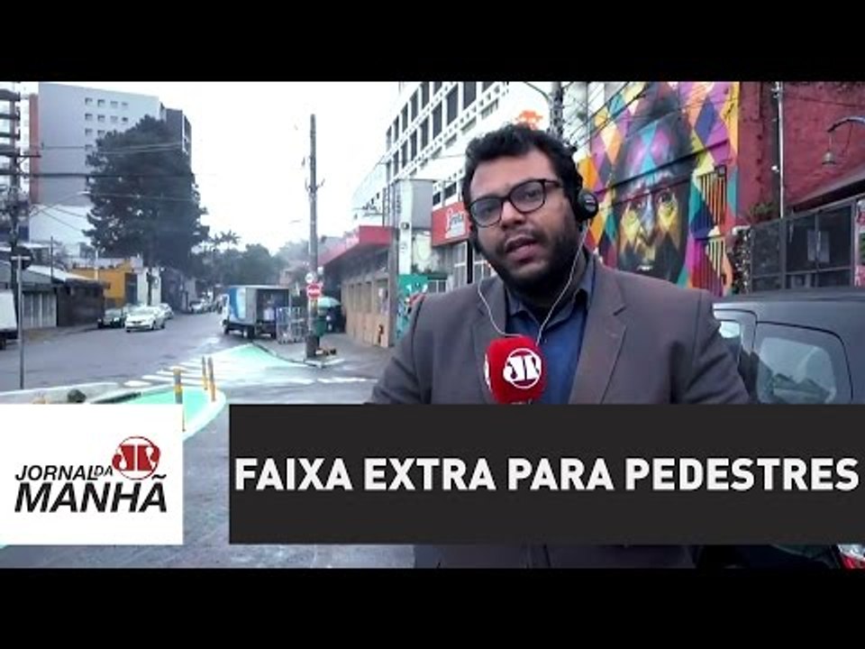 Projeto de faixa extra para pedestres em SP avança | Jornal da Manhã | Jovem Pan