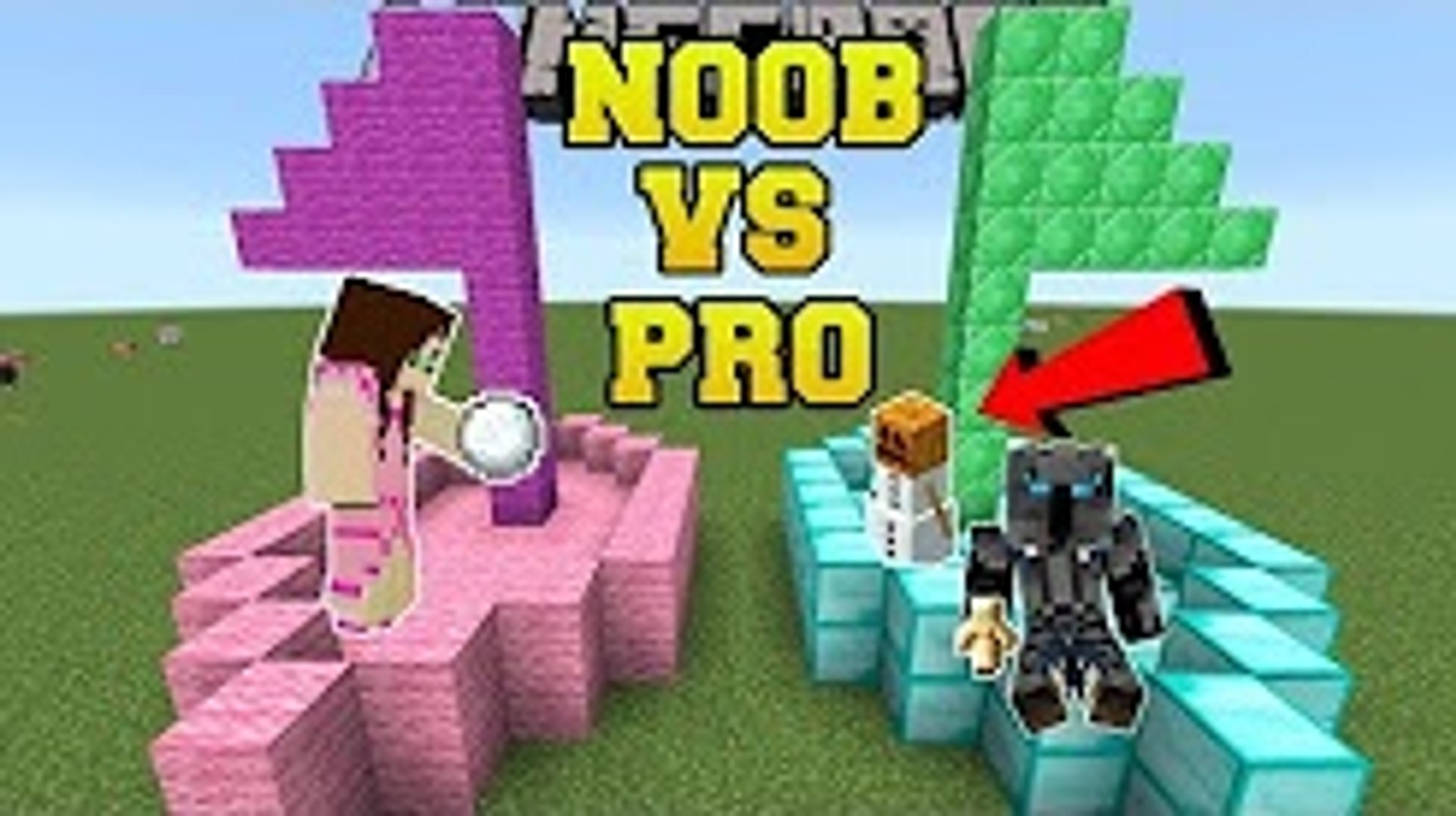 Popularmmos Minecraft Noob Vs Pro Snowball Wars Mini Game - popularmmos pat and jen minecraft noob vs pro roblox disaster survival mini game