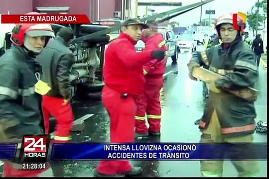 Registraron dos accidentes de tránsito debido a las intensas lluvias en la capital