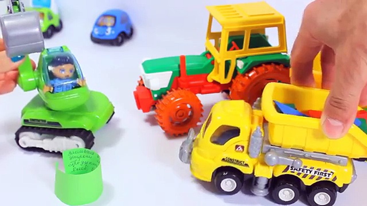 Et machines dessins animés dessin animé sur pro construction camion grue pédagogique