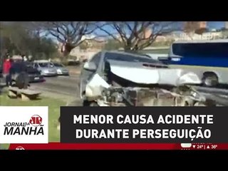 Menor causa acidente durante perseguição policial em SP