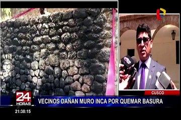 Cusco: investigan a vecinos por quemar basura en andén inca