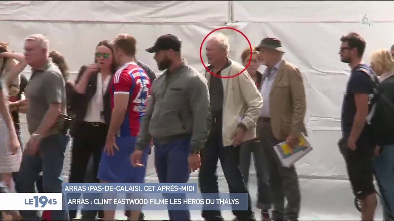 Clint Eastwood en gare d’Arras - Reportage sur M6 au journal du 1945