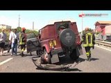 TG 24.07.14 Tremendo impatto sulla tangenziale, Jeep invade corsia opposta. Tre feriti