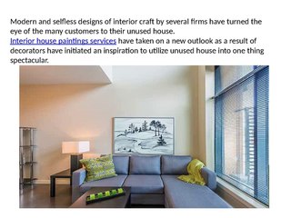 Interior house painting service - Give Best Look of Your Home