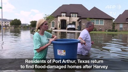 Port Arthur residents slowly head home after devastating Harvey