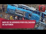 Volcadura de autobús deja cinco muertos en Oaxaca