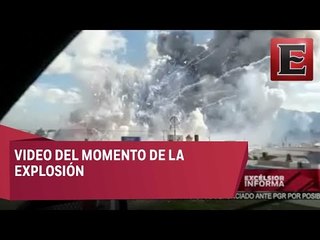 Descargar video: Imágenes de la explosión del mercado de San Pablito en Tultepec