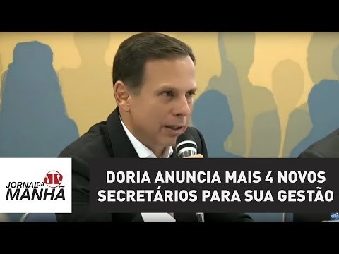 Doria anuncia mais 4 novos secretários para sua gestão | Jornal da Manhã