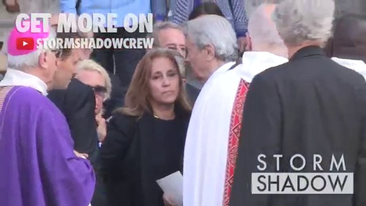 Pascal Desprez, Alain Delon, Johnny Hallyday and more attend Mireille Darc Funeral