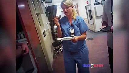 Cette infirmière se fait arreter par la police car elle refuse de faire une prise de sang sur un patient inconscient.