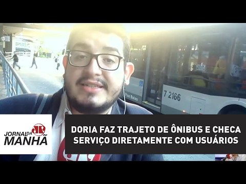 Sem aviso, Doria faz trajeto de ônibus e checa serviço diretamente com usuários