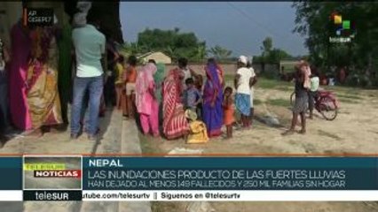 Nepal: 149 muertos y 250 mil familias sin hogar por inundaciones