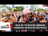 Mais de 170 blocos abriram Carnaval de rua em São Paulo neste final de semana