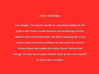 Josh Vignona What elements should you consider for designing your kitchen