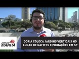 Doria coloca jardins verticais no lugar de gafites e pichações em SP | Jornal da Manhã