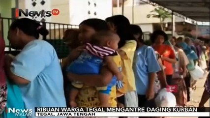 Ribuan Warga Tegal Rela Antre Berjam-jam Demi Mendapatkan Daging Kurban
