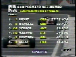 Gran Premio del Messico 1990: Arrivo