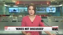 Redeployment of tactical nuclear weapons to Korean peninsula not disscussed