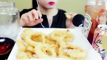 ASMR Satisfying CRUNCHY Onion Rings 바삭 어니언링 리얼사운드 | MINEE EATS