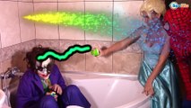 Spiderman & Frozen Elsa Princess Anna Hulk Joker TOILET PRANK! Superheroes In Real Life Episode 25